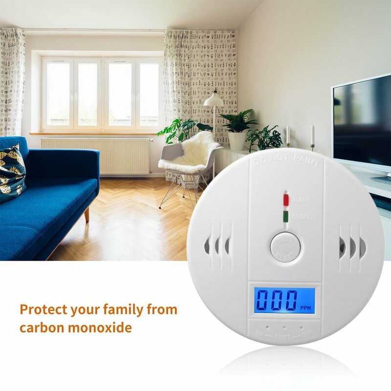 Sensor profesional de Gas y humo para el hogar, Detector de alarma de advertencia, monóxido de carbono, pantalla LCD para Cocina