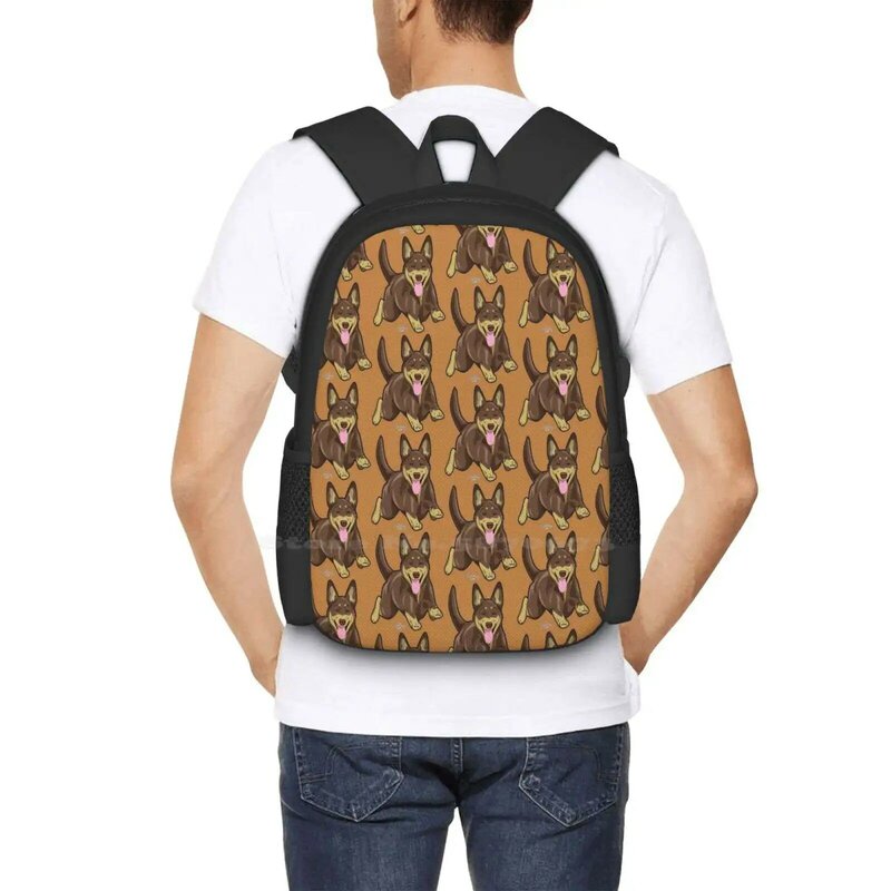 Kelpie R & t mochila para estudiantes, bolsa con diseño de patrón, Waldogs australianos