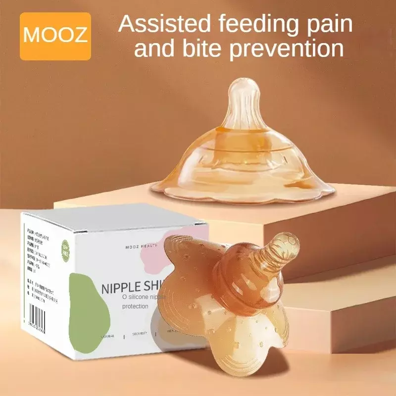 MOOZ Nipple Protector Double-Layer Breast Shield Breast Milk Feeding Silicone Nipple Traction Protective Cover Baby Milk Shield