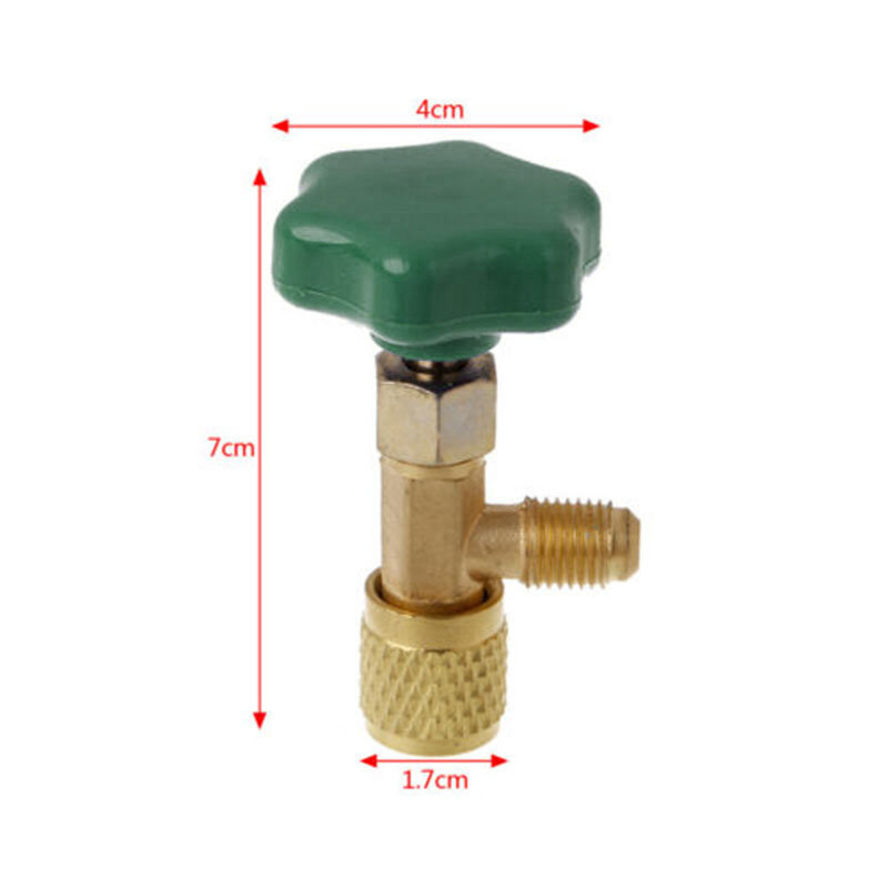 Abridor de botellas de válvula útil, herramienta de repuesto duradera de alta calidad, accesorios de acondicionadores de aire, piezas verdes de refrigeración R22