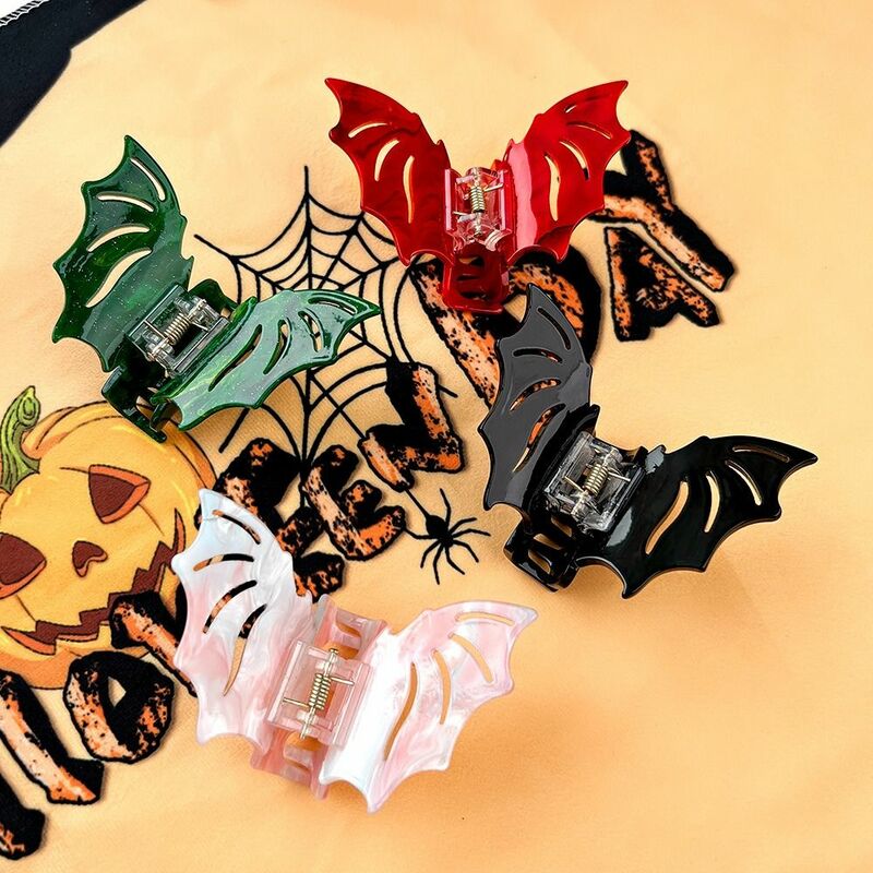 Pinza de garra de murciélago para Halloween, accesorios para el cabello, horquilla de murciélago, estilo gótico coreano, Y2k, garra de pelo de ala de murciélago, pinza de tiburón, ropa de calle