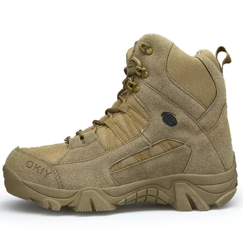 Men Boots  Army Boots Mens Military Desert Waterproof Work Safety Shoes Outdoor Climbing Hiking Shoes Ankle Men Tactical Boots