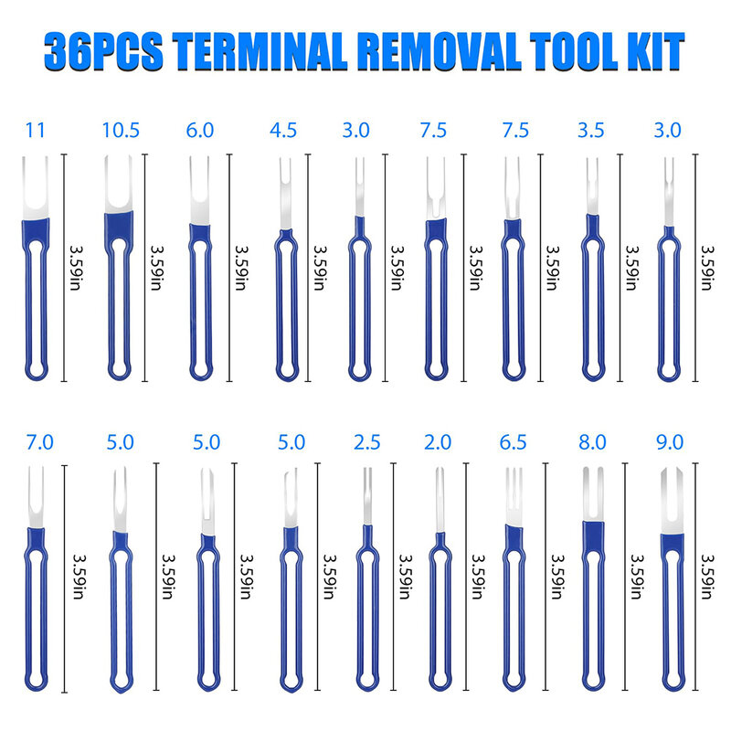 36pcs Electrical Connector Terminal Removal Tool Kit Car Electric Pin Remover Wire Extractor Tooling Set Automotive Repair Tools