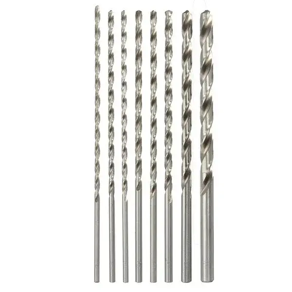 2mm/3mm/4mm/5mm/6mm/7mm/8mm Length 200mm Extra Long HSS Straight Shank Drill Bit Wood Aluminum and Plastic Extended Twist Drill