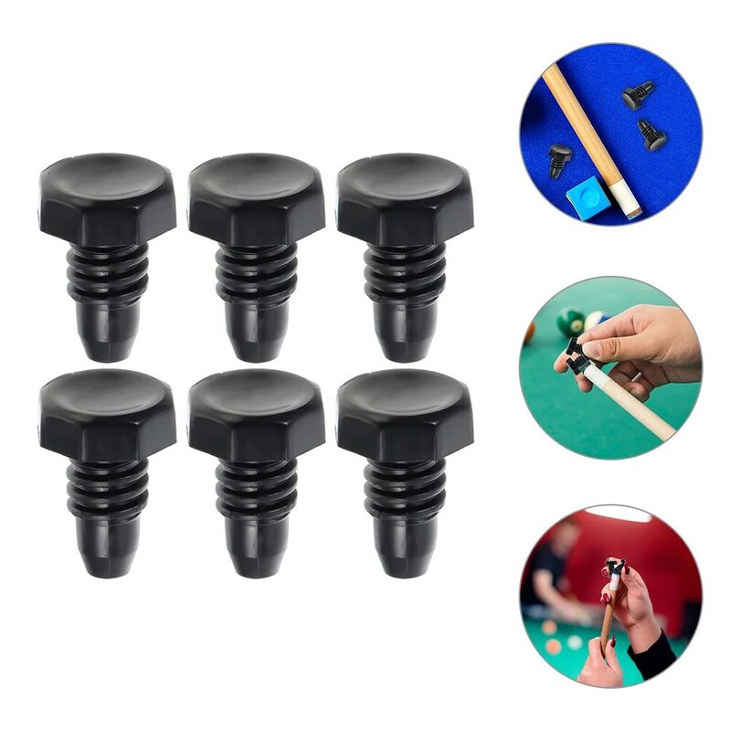 6 Pcs Pool Cue Billiard Supplies for Cues Protector Snooker Parts Bottom