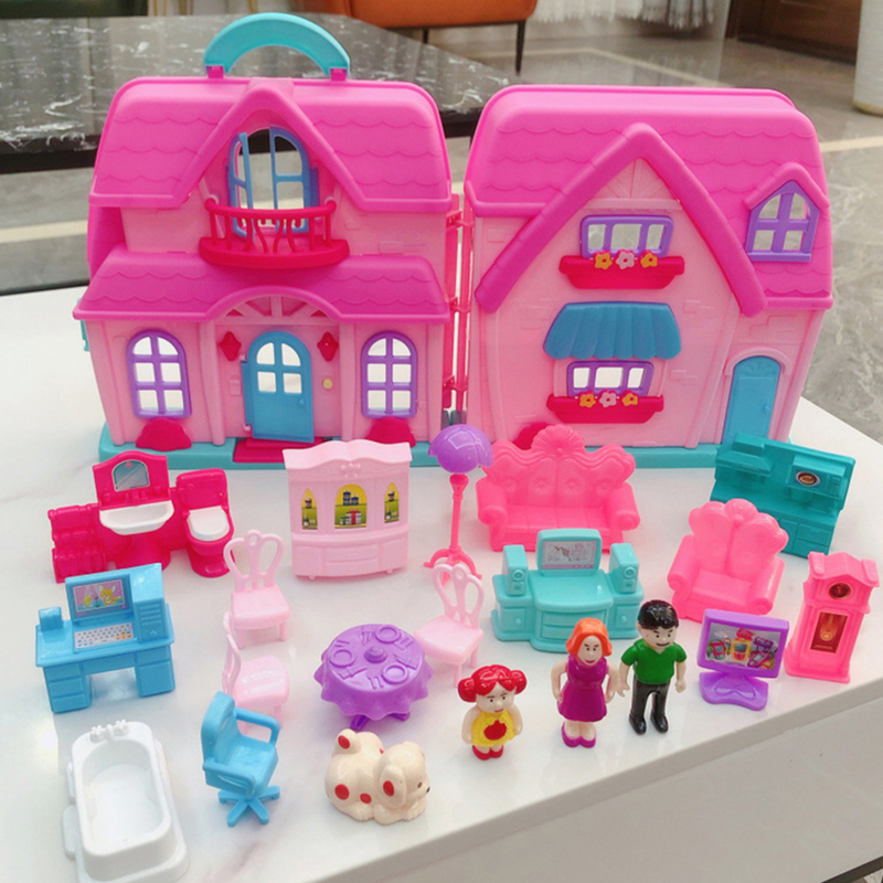 Bambini Toysandona Mini Villa regalo di compleanno ragazza casa bambini famiglia gioco di simulazione ruolo giocattoli per bambini