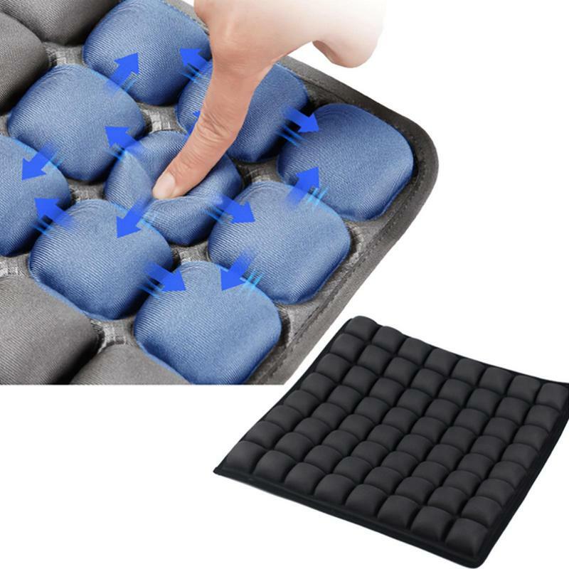 Cojín de algodón para silla de escritorio, almohada transpirable 3D, antideslizante, soporte ergonómico para glúteos, 17,7x17,7 pulgadas