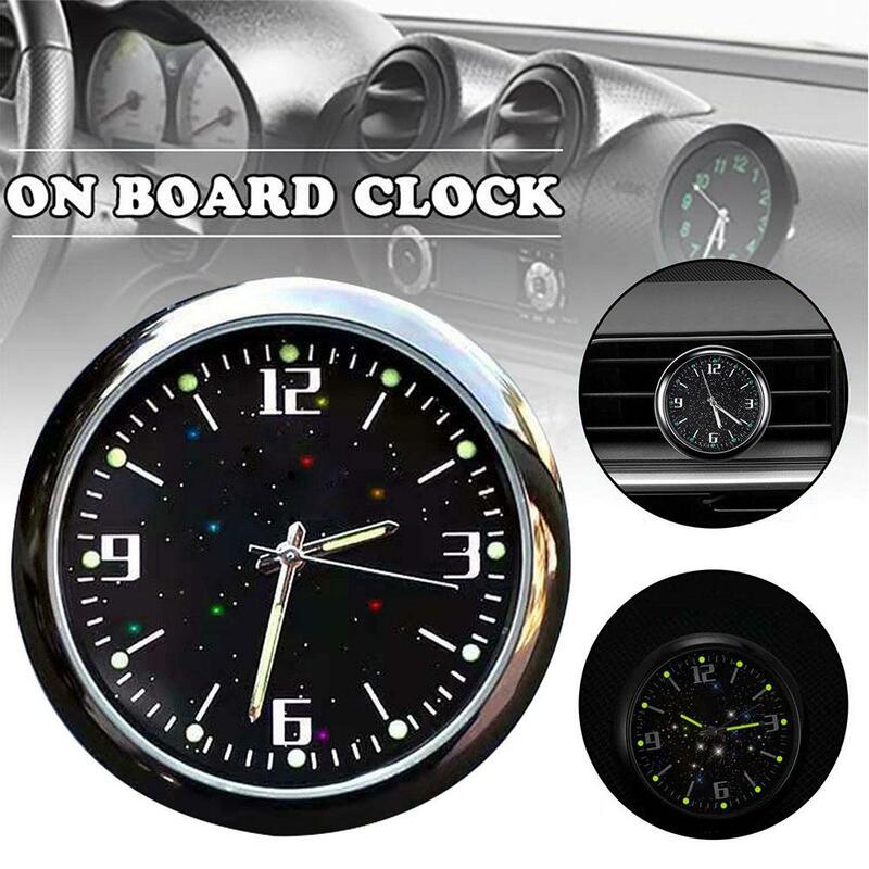 Reloj luminoso de cuarzo con Clip para salida de aire de coche, accesorio impermeable para estilizar el coche