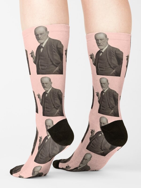 Freud-Chaussettes de football non ald pour hommes, chaussettes roses blush cigare