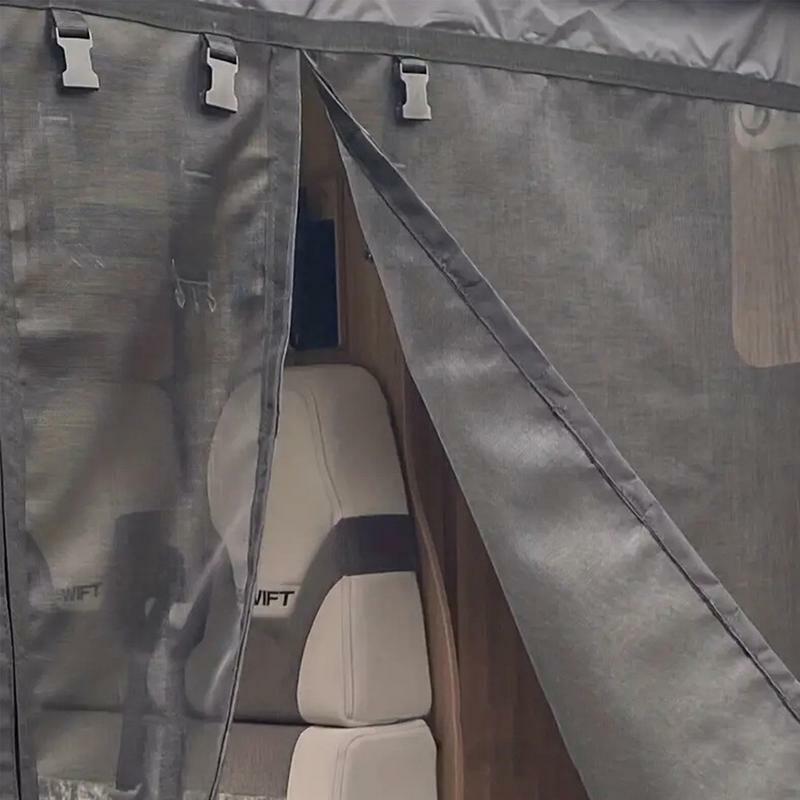 Pantalla de puerta de caravana con Cierre magnético, mosquitera transpirable para mantener la mosca