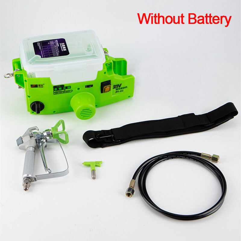 Mesin semprot cat tanpa udara 1,7l, semprotan elektrik portabel untuk rumah tangga kekuatan tinggi dengan baterai Lithium