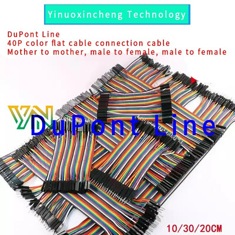 DuPont line female ke female male ke female 40P warna jalur koneksi kabel datar 10/30/20CM
