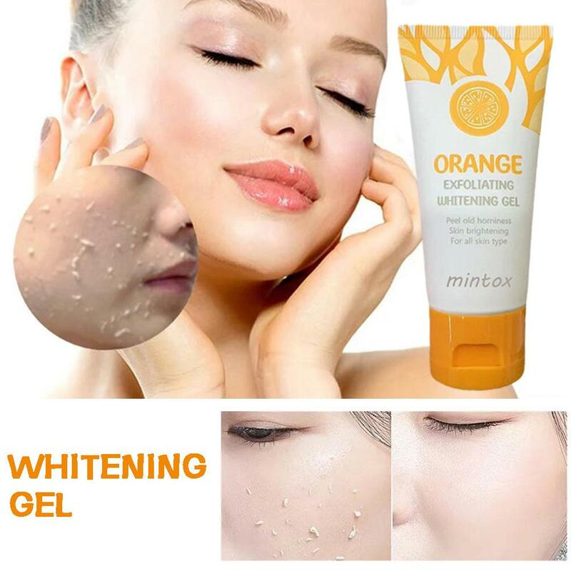 Crema exfoliante corporal de naranja, Gel blanqueador Facial, exfoliante corporal, limpieza de la piel, hidratante, 1/2/3/5 piezas