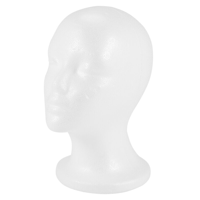 Weiblicher Schaum Mannequin Kopf Modell Hut Perücke Display Stand Rack weiß