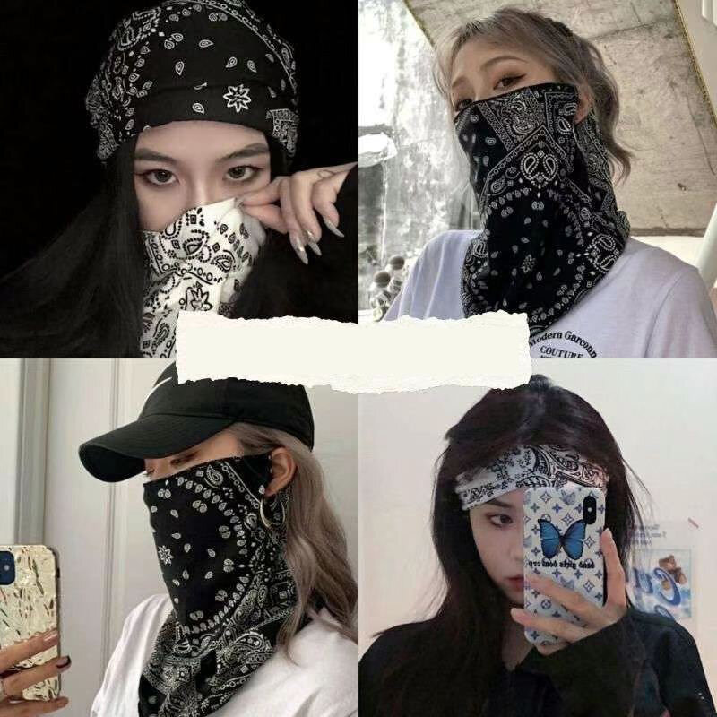 1pc Mode Punk Sonnenschutz maske für Männer Frauen Sommer Gesicht Hals UV-Schutz Ohr Schal Hip Hop Outdoor Sport Radfahren Bandana