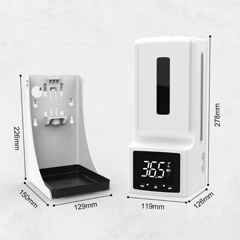 Автоматический Инфракрасный термометр, индукционный дозатор мыла, устройство для дезинфекции и стирки, настенный прибор для измерения температуры