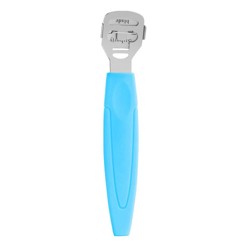 Нож для педикюра с пластиковой ручкой, отшелушивающий скребок для кутикулы и пяток, нож для формирования пяток