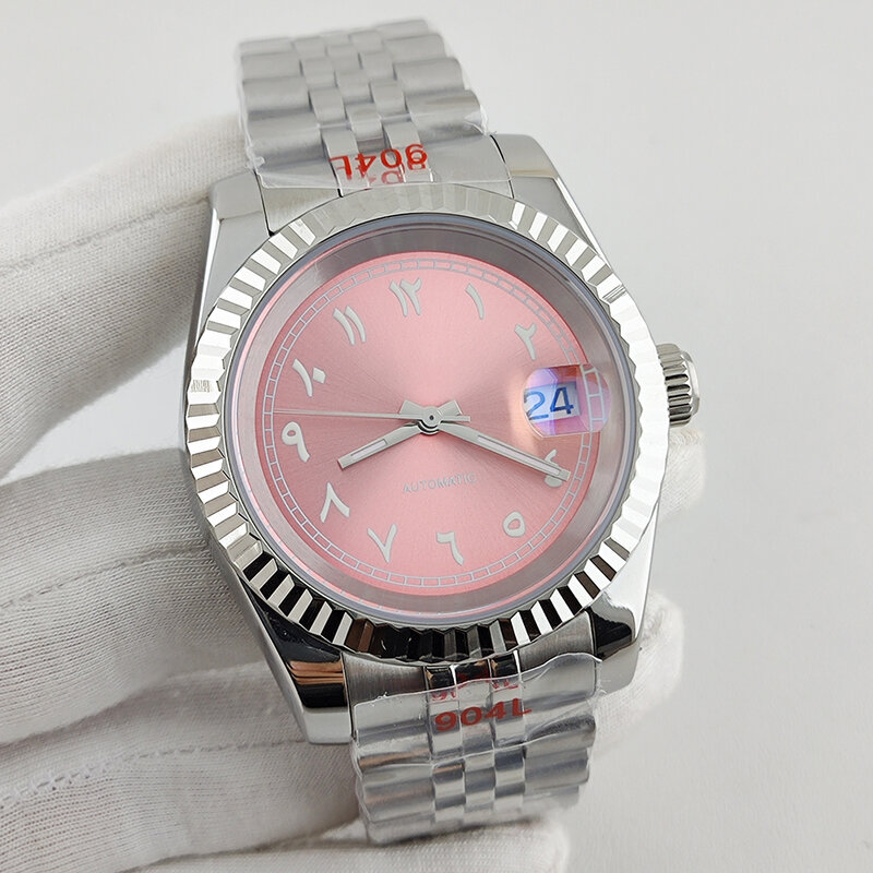 NH35 Case 36mm/39mm watch Case Arabic dial Jubilee Bracelet stainless steel Mechanical Watches for Datejust NH35 Movement Watch