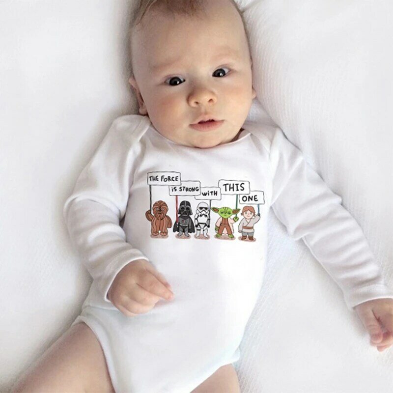 Newborn Baby Boys Long Sleeve Romper Toddler Star Wars Girls Bodysuits Infant Jumpsuit Playsuit Outfits Clothes Spring Costumes
