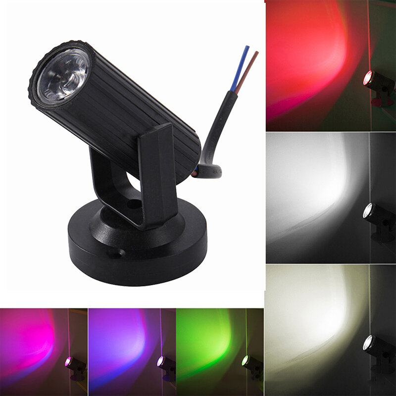 Mini Projecteur de Scène LED, observateur, Portable, Angle Réglable, Lampe de ix, Piste de brev, RVB, 1W, Chang Dj Bar Ktv, Effet d'Éclairage