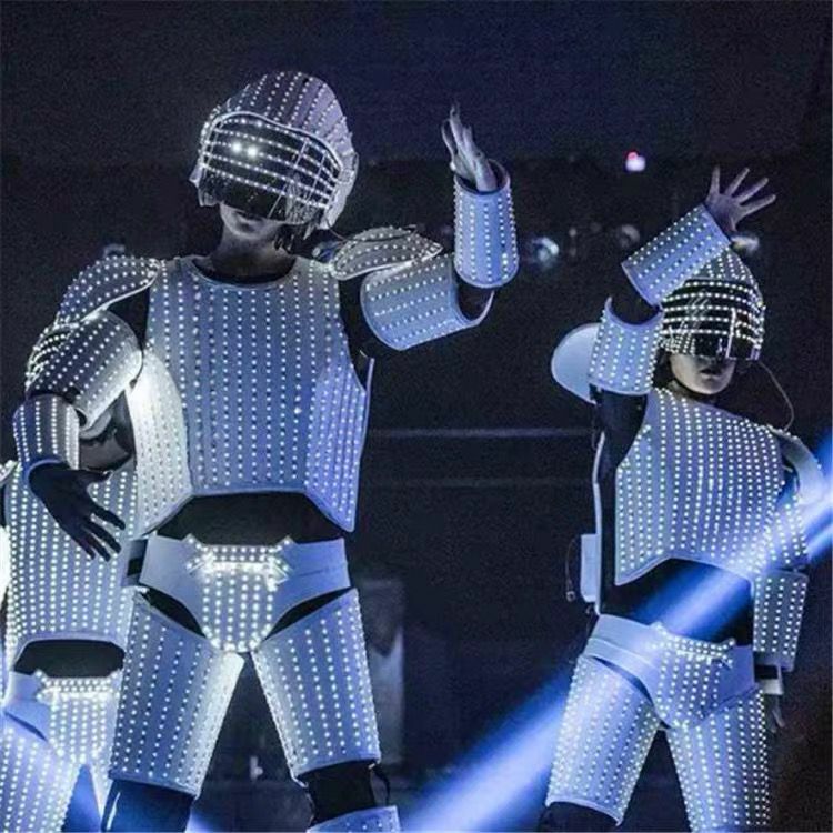 Costume de Scène de Danseur de Robot à LED, Veste Trempée, Tenue de Cosplay Laser, pour Boîte de Nuit, ix, pour Homme