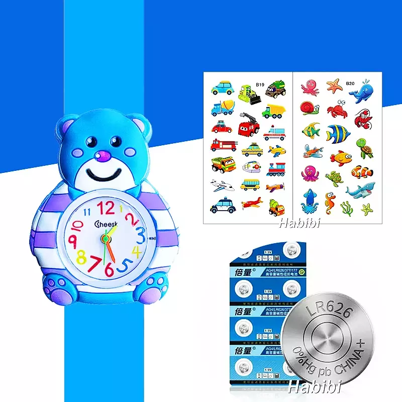 Часы наручные Детские кварцевые, Мультяшные, с браслетом, подарок на день рождения, для мальчиков и девочек