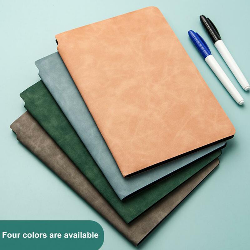 1 Set A5 blocco note lavagna con pennarello lavagna Notebook doppio lato riutilizzabile ecopelle Shell studenti forniture per ufficio