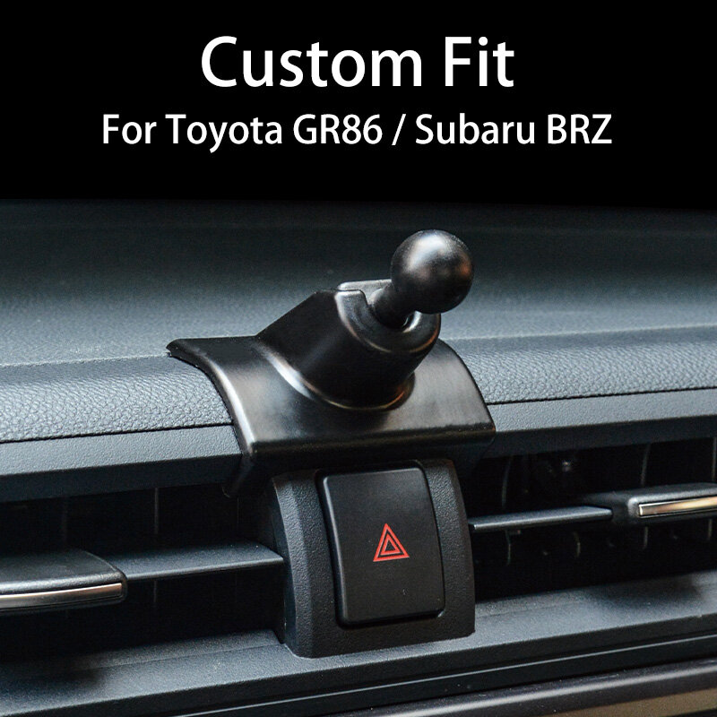 Support de téléphone portable de voiture avec clip d'aération par gravité, support de téléphone portable, support de charge sans fil GPS, support pour Toyota GR86, Subaru BRZ