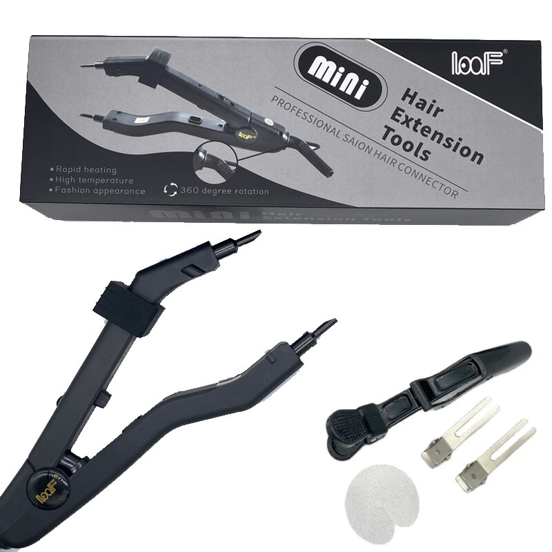 Neuankömmling jr609 Qualität schwarz Wärme Haar verbinder Temperatur steuerbar Wärme Eisen Haar verlängerung Werkzeuge Kit