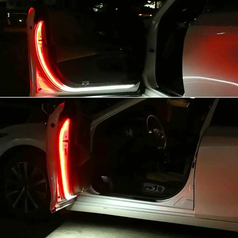 2835LED Lampu Selamat Datang Pintu Mobil 120Cm Lampu Pita Peringatan Keselamatan Lampu Hias Otomatis Tahan Air Lampu Sein