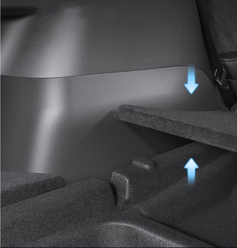 Für Tesla Modell y Ladefläche Teppichboden Seitenwände Schutz Kit Boot Dirty proof Tpe Cover Kofferraum Anti-Kick-Pads