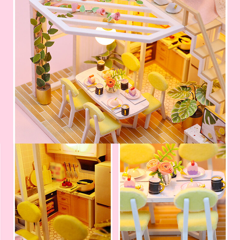 Wood Innovative Handmade DIY Dollhouse Unleash Creativity Today Impeccable Gift For Kids