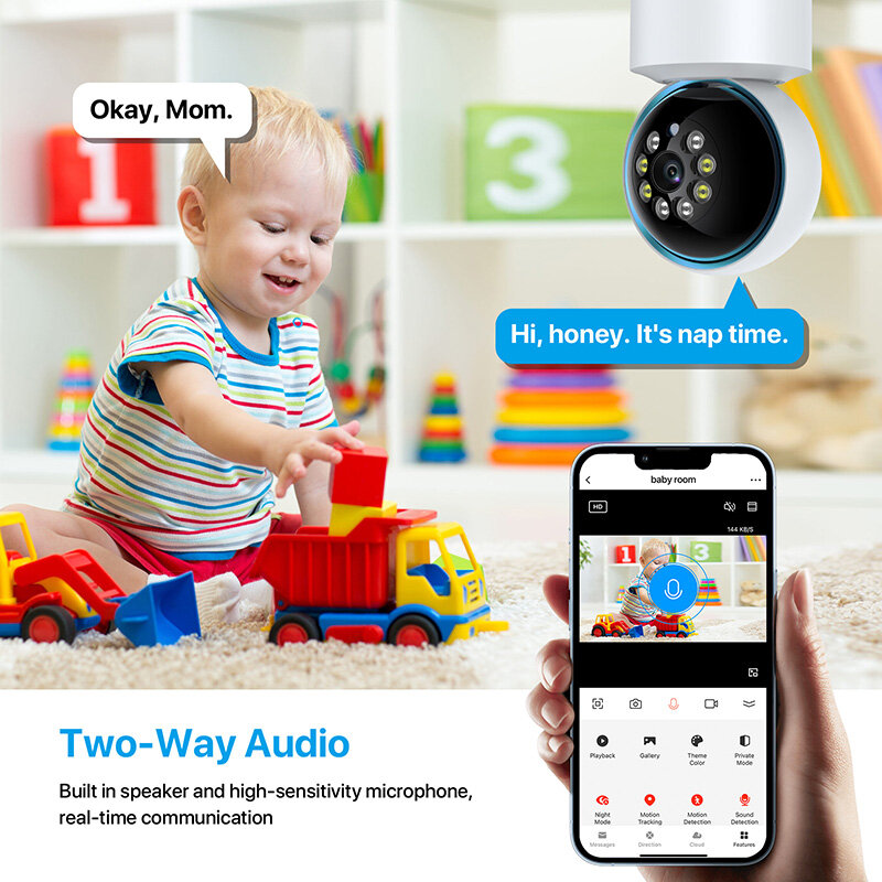 SV3C-cámara IP Tuya Smart Life 1080P, 2K, 3MP, vigilancia con Wifi, inalámbrica, CCTV, Monitor de bebé, protección de seguridad