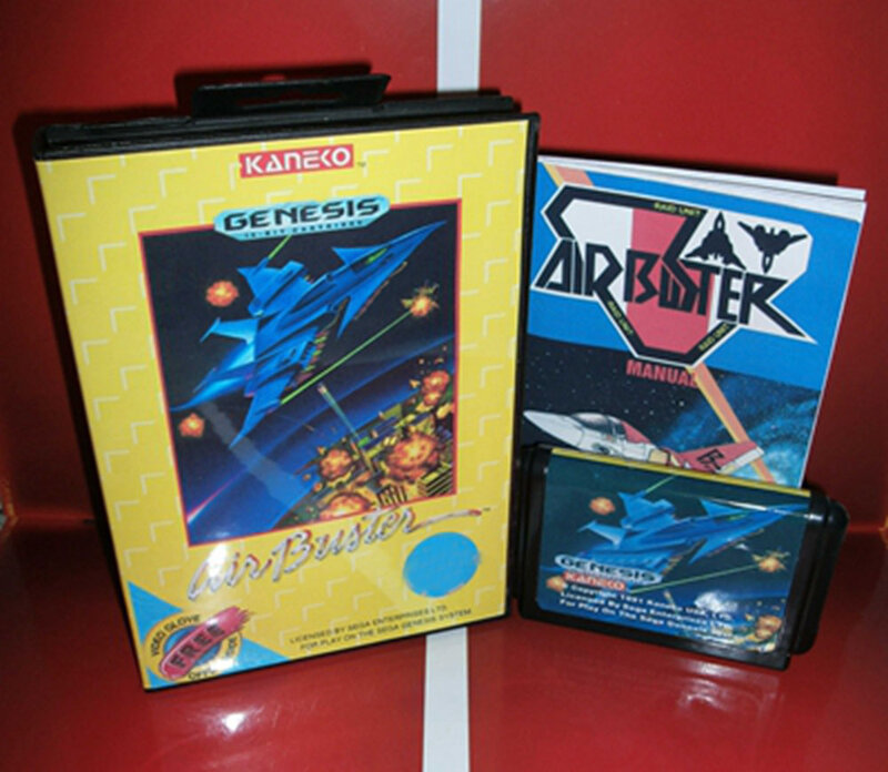 Air Buster with Box and Manual Cartridge for 16 bit Sega MD game card Megadrive Genesis system