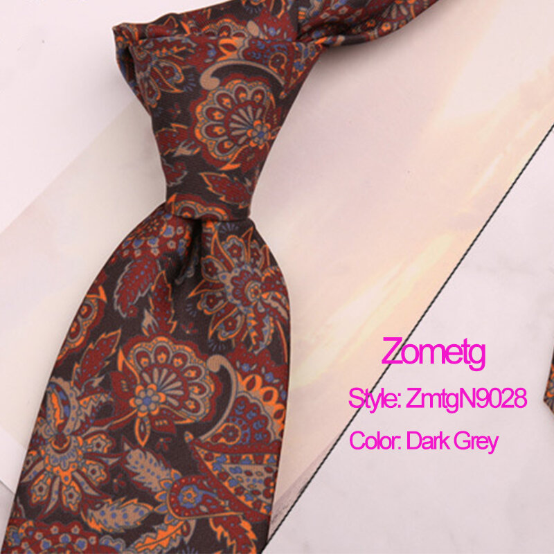 Gravata de negócios com zíper masculina e feminina, gravata estampada moda, 9cm