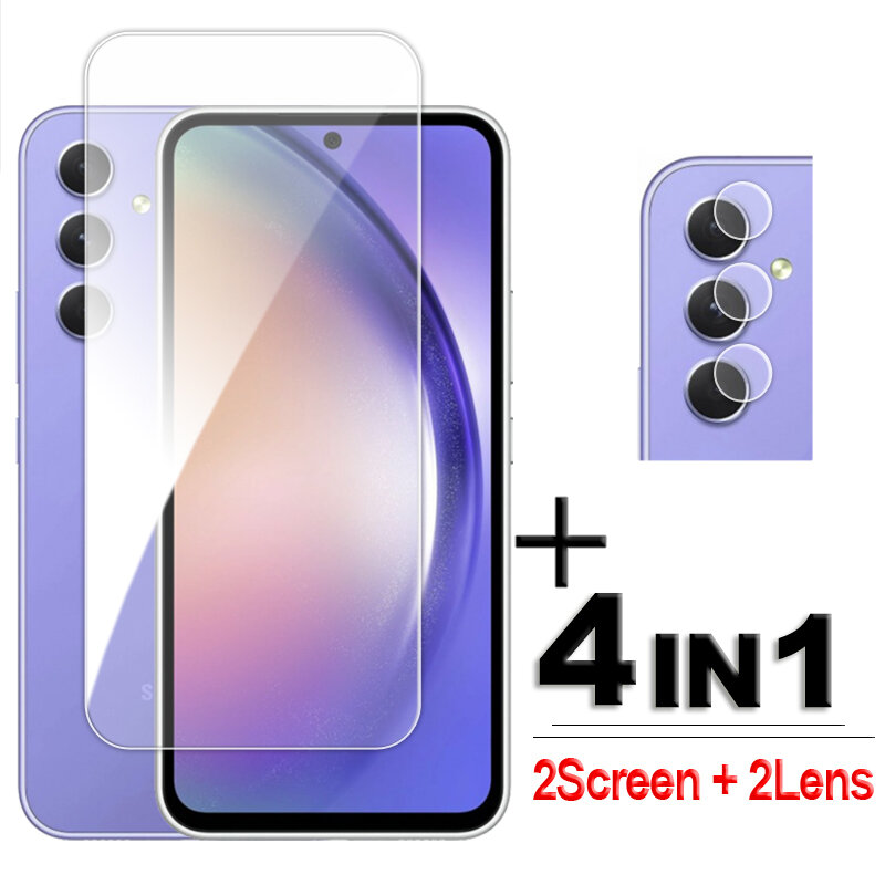 For Samsung Galaxy A54 5G Glass Samsung Galaxy A04 A14 A24 A34 A54 Screen Protector Full Glue Tempered Glass HD Protective Film