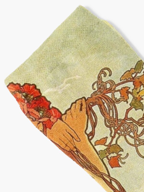 ถุงเท้าอนิเมะ Alphonse Mucha-Art