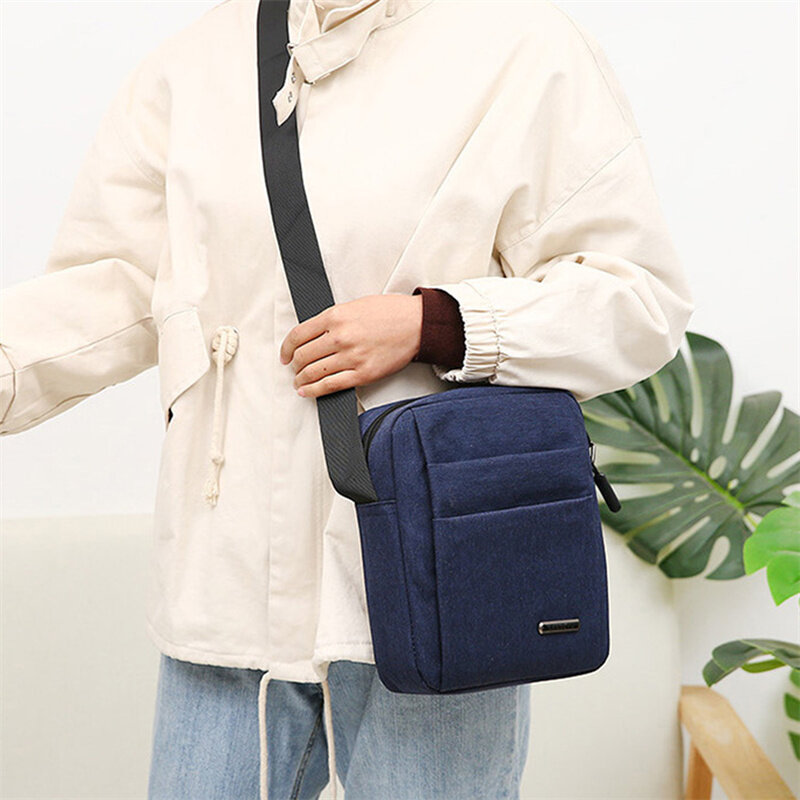 Men Nylon Shoulder Bag Messenger Bag Casual Waterproof Nylon Zipper Pocket Handbag Fashion Tote Travel Male Crossbody Bags