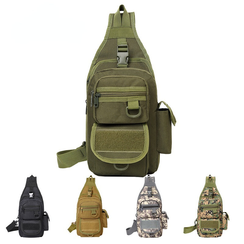 Chikage Personality Camo Tactics Chest Bags Outdoor Sports Unisex Chest Bags Large Capacity Fishing Hunting Waterproof Bags