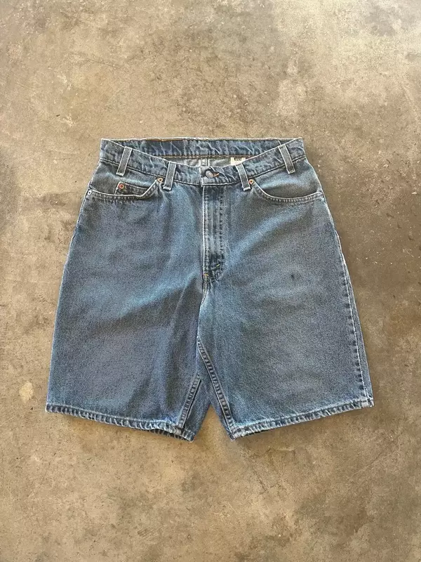 Blaue Jeans shorts y2k Männer und Frauen hoch taillierte Sommer Retro Street Pocket Stickerei Basketball Shorts Mode Gym Shorts