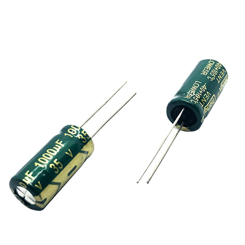 Алюминиевый электролитический конденсатор 35 в, 1000 мкФ, 10x20 мм