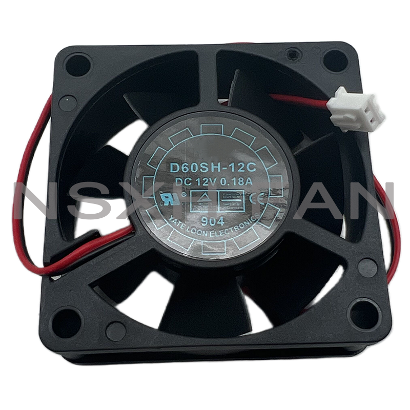 D60SH-12C 12V 0.18A 60x60x20mm 2-Wire Server Cooling Fan
