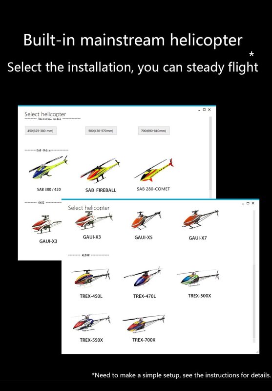 Flywing-H1 Heli Autopilot 3D Flight Control RC Helicóptero, Flybarless Gyro System, M10 Módulo GPS para ALIGN SAB Helicóptero Escala