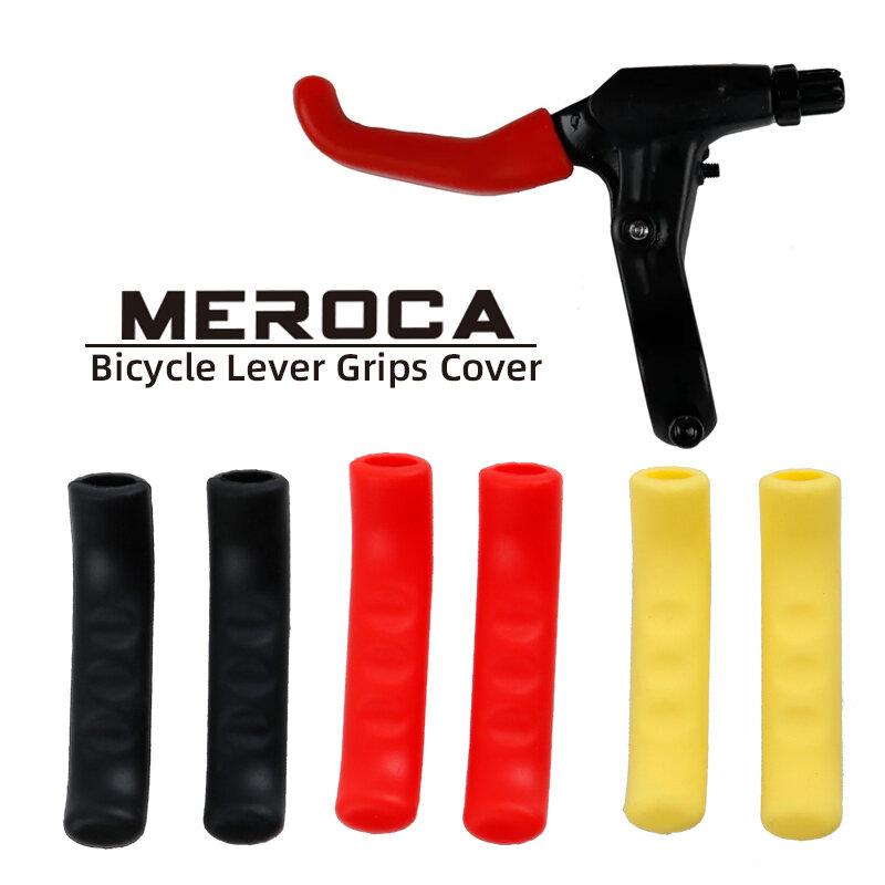 MEROCA-empuñaduras protectoras de silicona para palanca de freno de bicicleta, accesorios para bicicleta, 1 par