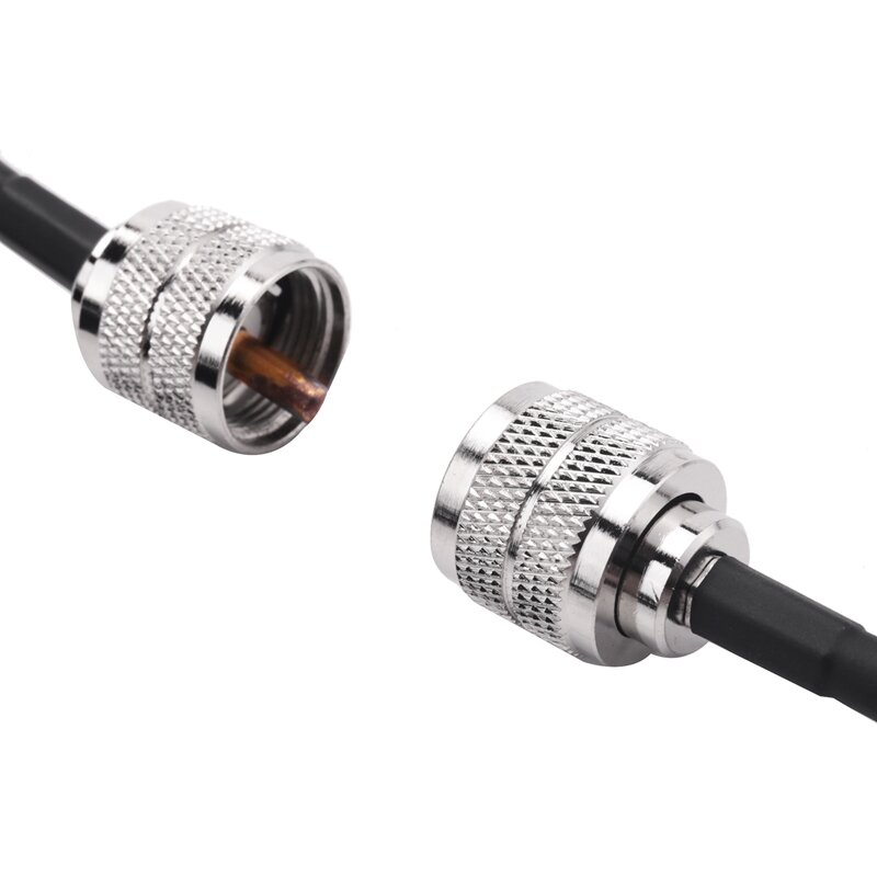 15M UHF Coaxial Cable RG58 Coax Cable PL259 Cable 50 Ohms CB Radio Antenna Cable UHF Male To UHF Male Low Loss UHF