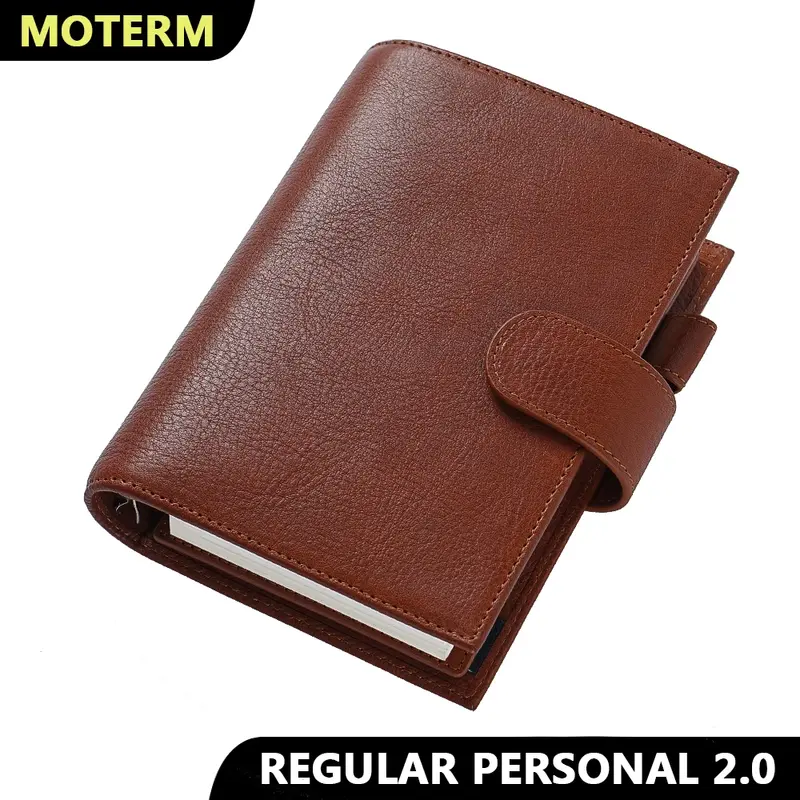 Moterm Regular 2.0 Personal Size Rings Planner Full Grain Vegetable Tanned Leather Notebook Organizer Journey Sketchbook Diary