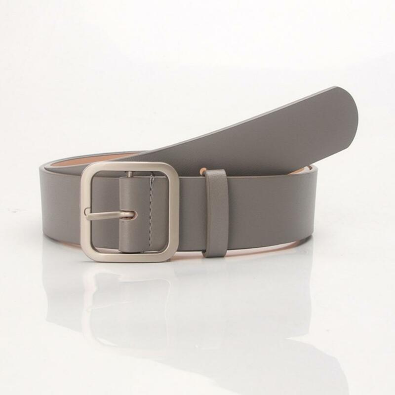 Cintura con fibbia quadrata cintura da donna in ecopelle con fibbia quadrata regolabile per accessori per costumi cintura in ecopelle retrò