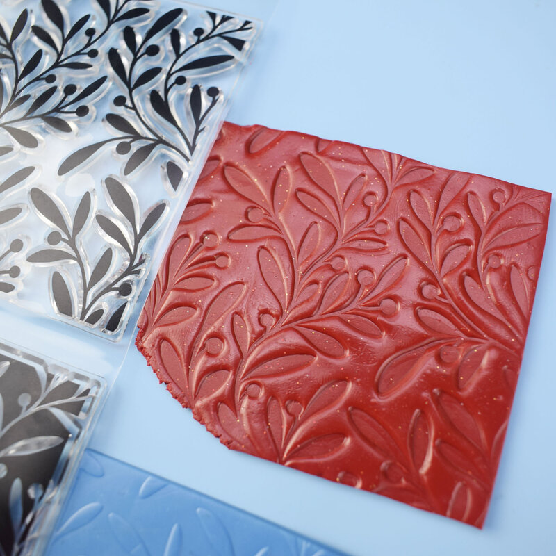 ハートベインズパターン粘土ジュエリーDIYポリマー粘土テクスチャは粘土のイヤリング印象のアートホビーツールを作ります