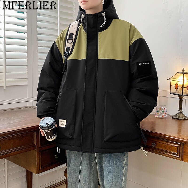 Męska zimowa Plus Size duża modna luźna wyściełana kurtka bawełniana kurtka 7XL 8XL płaszcz zimowy