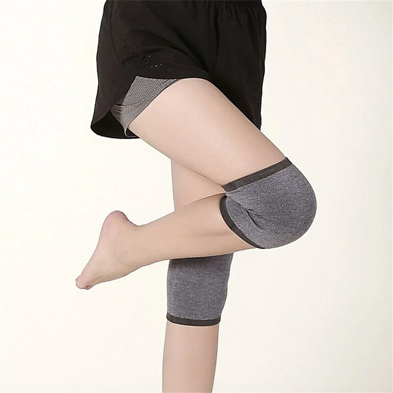 上質で伸縮性のある膝ブレース,圧力の軽減リング,夏の膝パッド,エアコンのサポート,茶色,1ペア